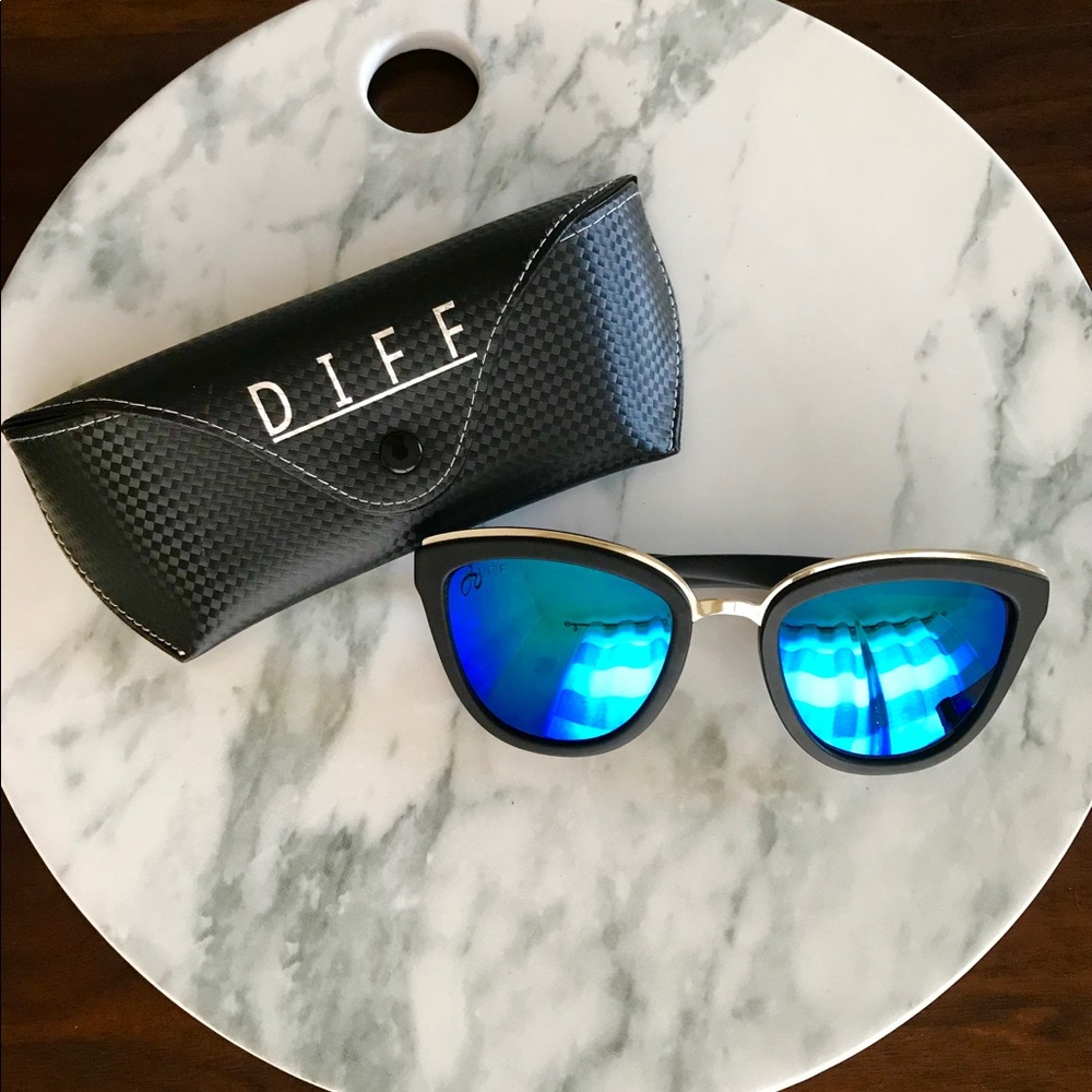 DIFF Eyewear Sunnies || Rose || Blue Polarized